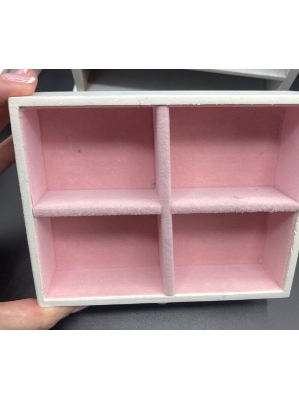Kitten Wooden Musical Jewelry Box Cat Design Ballerina Drawer Pink Interior - Picture 11 of 16